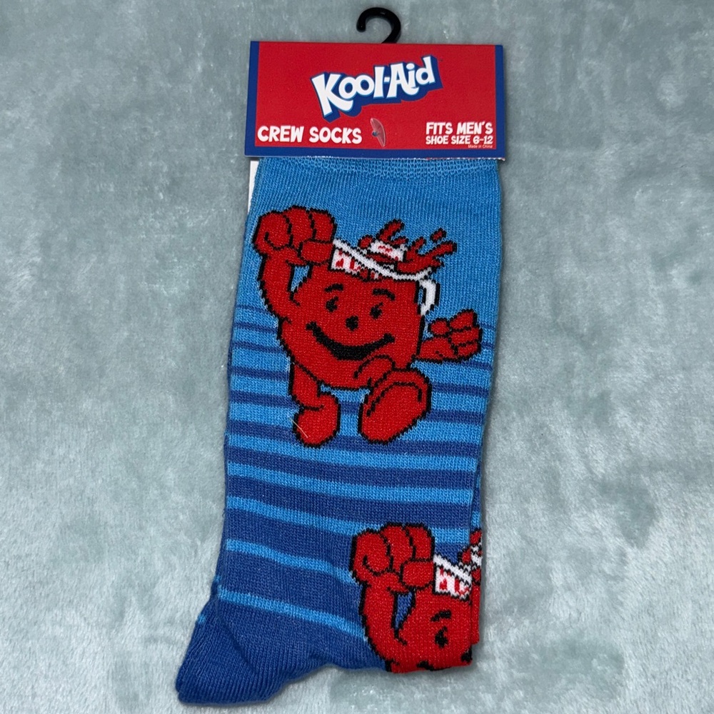Blue Crew Socks for Men-Kool-Aid